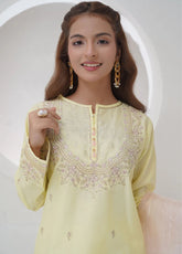 Mahroo Digital Embroidered Cotton 2 Piece Stitched Suit MMCS25K&G D-R-T-SFC-006-LMN